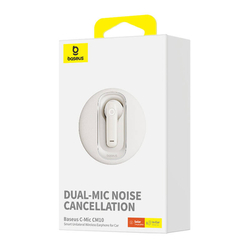 Smart wireless earpiece for car Baseus  CM10 (white)