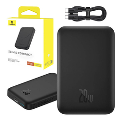 Mini bezdrátová powerbanka 20W Baseus (černá)