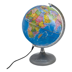 Luminous day and night globe map of earth Lexibook