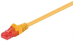 Patchcord LAN kabel CAT 6 U / UTP ŽLUTÝ 7,5 m