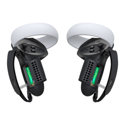 Kryt ovladače s otvorem pro baterii a gripem Kiwi Design Q1 PRO-2.2 pro Meta Quest 2 černý