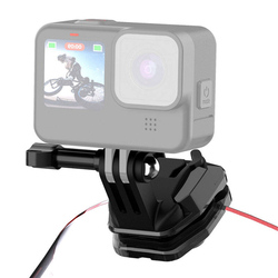 Motorcycle Windshield Mount Clip PULUZ  for Action Cameras (DJI Osmo Action 4, GoPro Hero 12, Insta360 Ace Pro / X4)(Black)