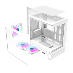 Počítačová skříň Darkflash DB330M + 3 ventilátory aRGB (bílá)