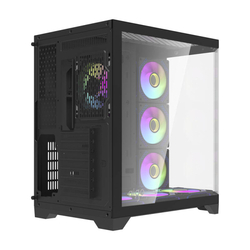 Počítačová skříň Darflash FT418 PRO + 7 ventilátorů aRGB (černá)