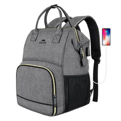 Batoh na notebook / taška na oběd 15,6'' Matein 1368 USB Grey