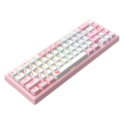 Mechanická herní klávesnice Havit KB874L RGB (růžová a bílá)