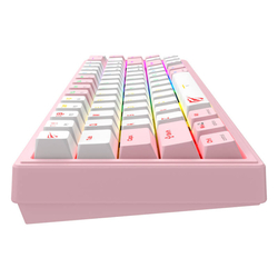 Mechanická herní klávesnice Havit KB874L RGB (růžová a bílá)