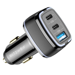 BlitzWolf BW-BC4 115W 3portová nabíječka do auta USB PD
