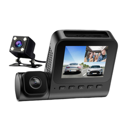 Přední kamera 1080p, vnitřní kamera 1080p a zadní kamera VGA Azdome V600-3CH, G-senzor