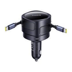 Baseus Enjoyment Max nabíječka do auta s kabely USB-C+USB-C 60W černá