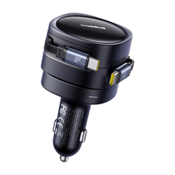 Baseus Enjoyment Max nabíječka do auta s kabely USB-C+USB-C 60W černá