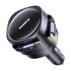 Baseus Enjoyment Max nabíječka do auta s kabely USB-C+USB-C 60W černá