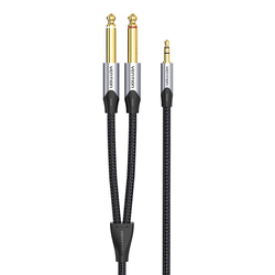 Audio kabel mini jack 3,5 mm na 2x jack 6,35 mm samec Vention BARHL 10 m