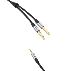 Audio kabel mini jack 3,5 mm na 2x jack 6,35 mm samec Vention BARHL 10 m