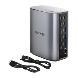 Blitzwolf BW-TH15 17v1 Dokovací stanice 2xHD+DP+4xC+3xUSB 3.0+USB 3.1+C 3.2+C PD+RJ45+micro SD+SD+3,5mm Audio