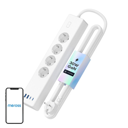 Meross MSP844(EU) chytrá rychlonabíjecí lišta, 4 zásuvky + 2x USB-A + 2x USB-C (Matter)