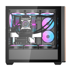 Počítačová skříň Darkflash DS900WS (černá) + 4 ventilátory