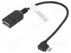 redukce USBA-Z/mikro USB-V kabel 15cm úhlový
