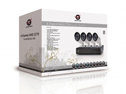 Zestaw CCTV KIT AHD 8CH DVR 4x kamery 720P 1TB