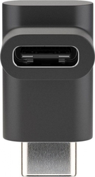 Adapter kątowy USB-C gniazdo-wtyk Goobay CZARNY