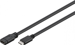 Prodlužovací kabel USB-C 3.2 Gen1 černý 1m Goobay