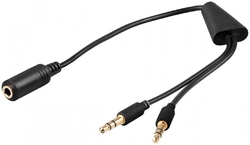 Audio adaptér gn. Jack 4-pin - 2x Jack Goobay zástrčka