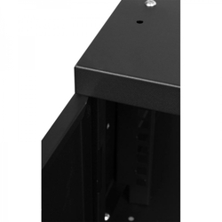 RACKOVÁ skříň 19'' 4U 600x350mm ČERNÁ Ocelové dveře