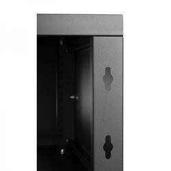 RACKOVÁ skříň 19'' 4U 600x350mm ČERNÁ Prosklená dvířka