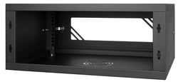 RACKOVÁ skříň 19'' 4U 600x350mm ČERNÁ Prosklená dvířka