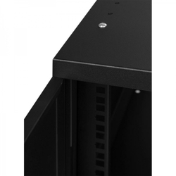 RACKOVÁ skříň 19'' 6U 600x350mm ČERNÁ Ocelové dveře