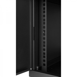 RACKOVÁ skříň 19'' 6U 600x350mm ČERNÁ Ocelové dveře