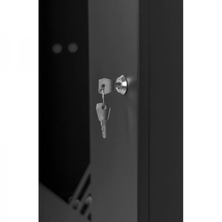 RACKOVÁ skříň 19'' 12U 600x450mm ČERNÁ Prosklená dvířka