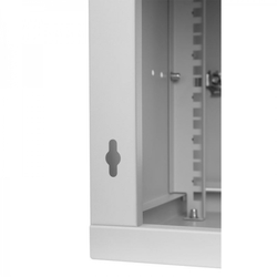 RACKOVÁ skříň 10'' 6U 300x300mm ŠEDÁ Ocelové dveře