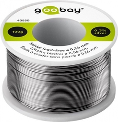 Bezolovnatý cín SILVER + MĚĎ Goobay 0,56mm 100g