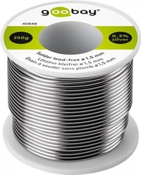 Bezolovnatý cín STŘÍBRNO + MĚĎ Goobay 1,5mm 250g