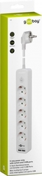 Goobay napájecí pásek 5xAC 230V + 2xUSB 5V/2.1A