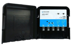 Alcad AM-487 32dB 2xUHF VHF FM stožárový zesilovač