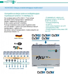POLYTRON PXU 848 T 8xS2/T2/C stanice na 8xDVB-T CI