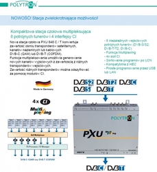 Stanice POLYTRON PXU 848 C 8xS2 / T2 / C pro 8xDVB-C CI