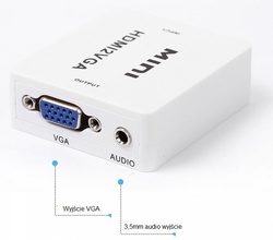 Konwerter HDMI na VGA + audio SPH-VA01