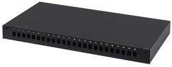 Patch panel 19" 1U 24xSC Simplex Black pevný