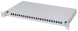 Patch panel 19" 1U 24xSC Simplex Grey pevný