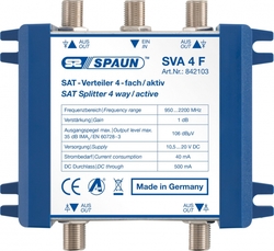 Spaun SVA 4F quattro/širokopásmový SAT splitter 