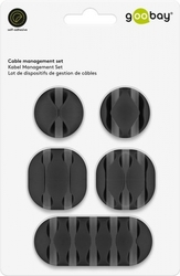 Organizér na kabely 3M lepidlo, 5dílná sada. černý Goobay