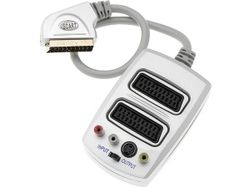 kabel SCART VK-2xSCART ZP, 3xRCA, 1xSVHS+přepínač