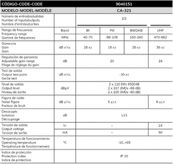 wzm. wielozakresowy ALCAD CA-321 24-230V VHF UHF