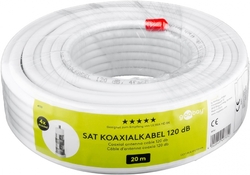 Goobay RG6 koaxiální kabel 4xEKR 120dB CCS 20m
