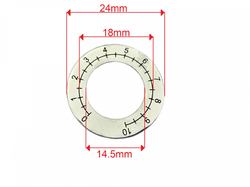 Číselník s 24mm stupnicí s lepidlem TDP07

