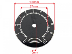 Číselník se stupnicí 100 mm TDP11
