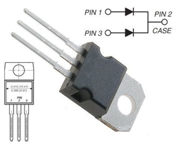 MBR20100 dioda schottky dvojitá 100V/2x10A/ TO220AB